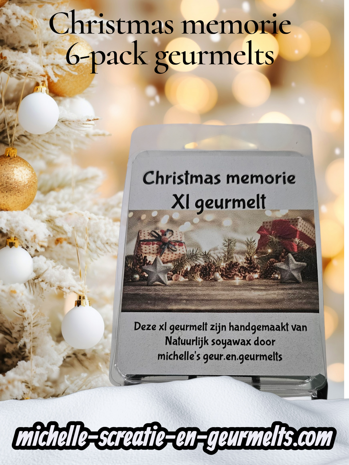 🎄 Christmas Memorie – 6-pack Geurmelts van Natuurlijke Koolzaadwas
