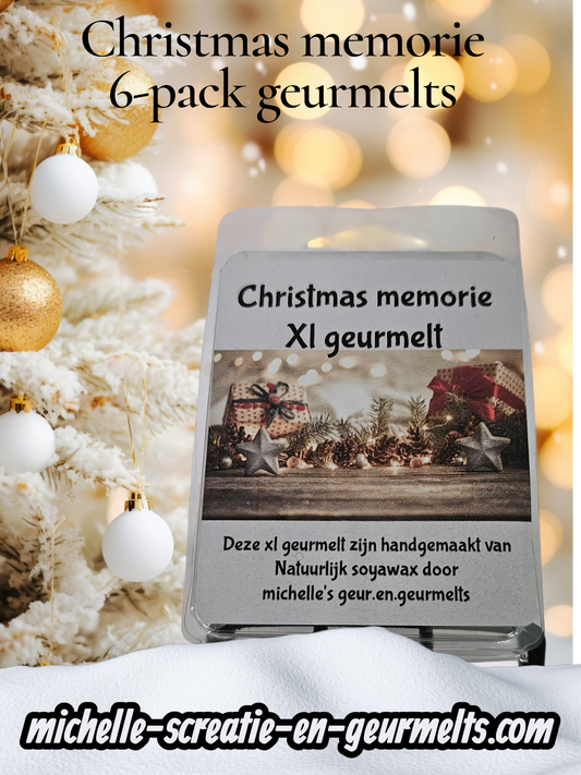 🎄 Christmas Memorie – 6-pack Geurmelts van Natuurlijke Koolzaadwas