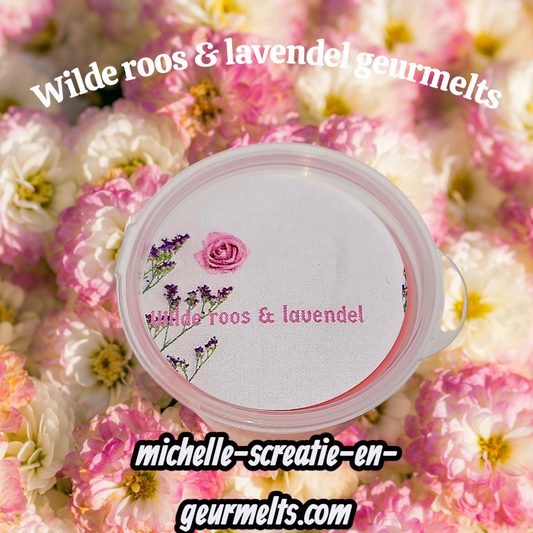 Wilde roos & lavendel geurmelts cups