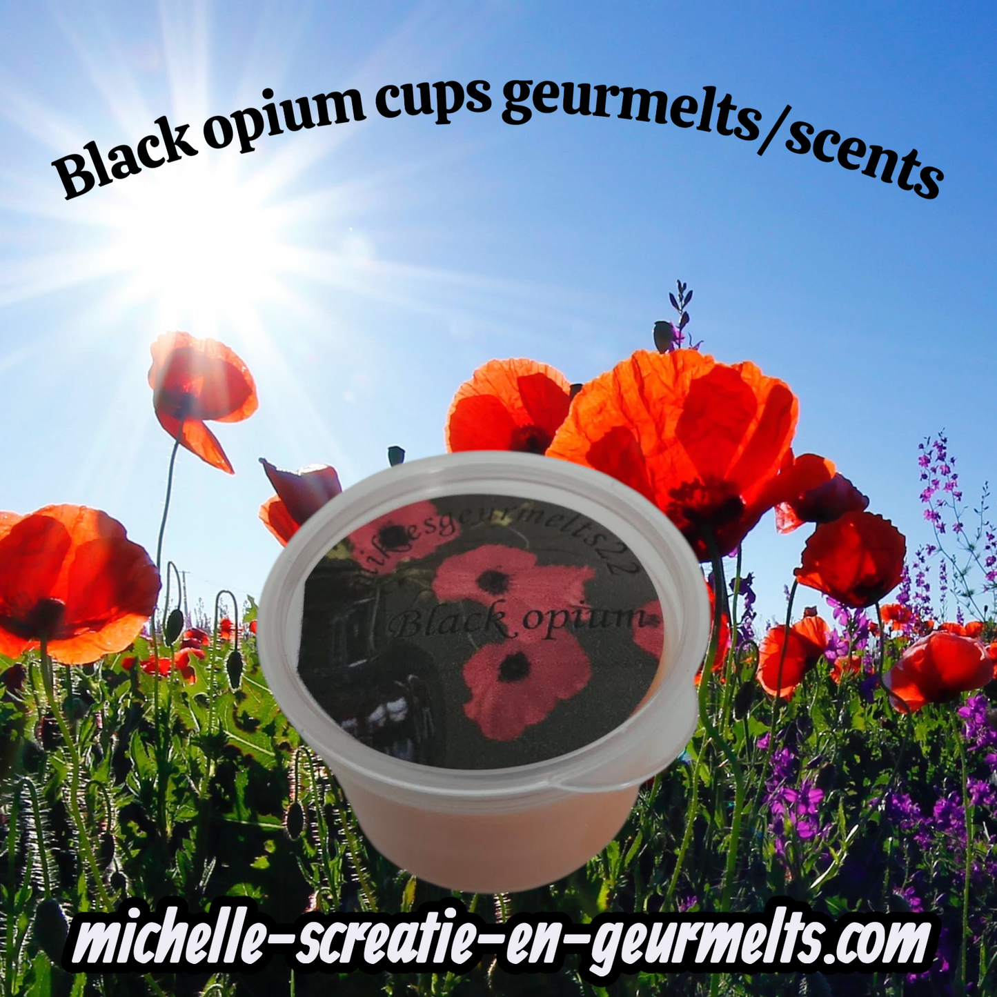 Black opium cups geurmelts