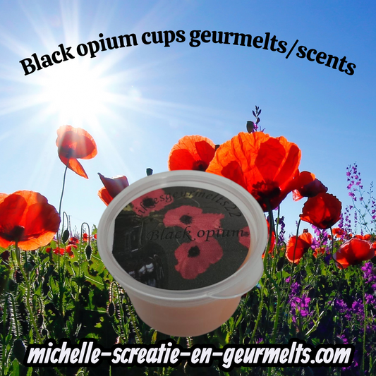 Black opium cups geurmelts