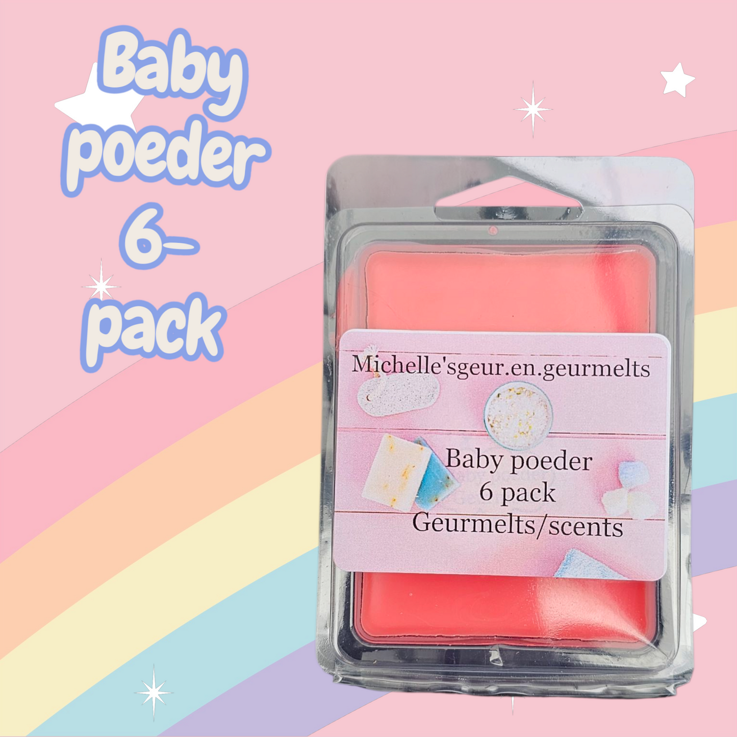 Baby poeder 6-pack geurmelts